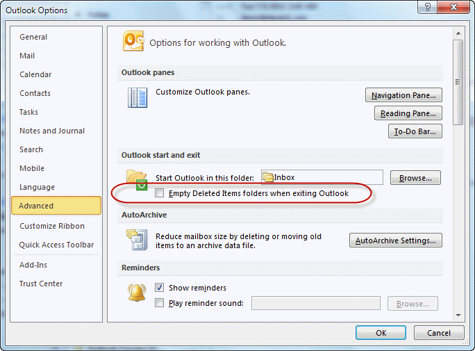 recover deleted messages outlook 2010